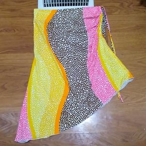 TRINA TURK NWT ASYMMETRICAL NEON POLKA DOT SKIRT 2